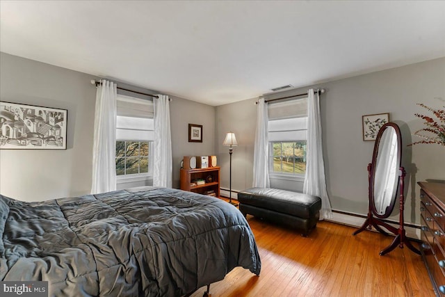 601 Crum Creek Rd, Media, PA 19063 - bedroom featuring a baseboard radiator and wood-type flooring