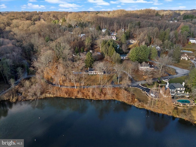 601 Crum Creek Rd, Media, PA 19063 - drone / aerial view of a heavily wooded area and a nearby body of water