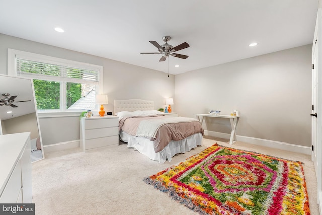 415 Pyles Mountain Ln, Avondale, PA 19311 - bedroom with carpet, recessed lighting, and a ceiling fan