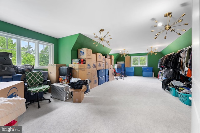 415 Pyles Mountain Ln, Avondale, PA 19311 - rec room featuring a chandelier and carpet