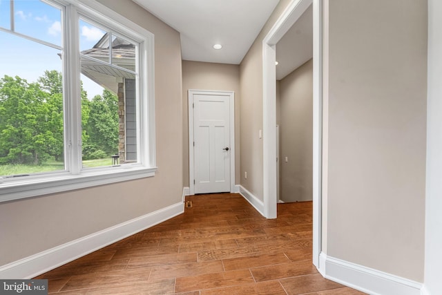 415 Pyles Mountain Ln, Avondale, PA 19311 - hall featuring wood finished floors and recessed lighting