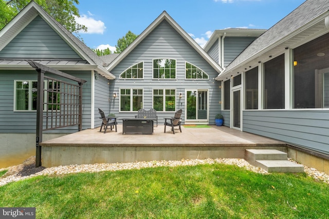 415 Pyles Mountain Ln, Avondale, PA 19311 - back of property with a patio and a yard