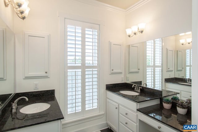 2105 Avinity Loop, Charlottesville, VA 22902 - bathroom with ornamental molding and two vanities