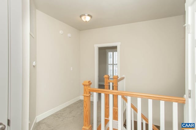 2105 Avinity Loop, Charlottesville, VA 22902 - hall featuring an upstairs landing, carpet floors, and baseboards