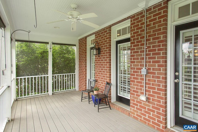 2105 Avinity Loop, Charlottesville, VA 22902 - unfurnished sunroom featuring a ceiling fan