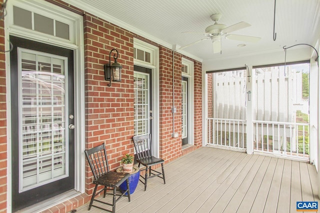 2105 Avinity Loop, Charlottesville, VA 22902 - unfurnished sunroom with ceiling fan