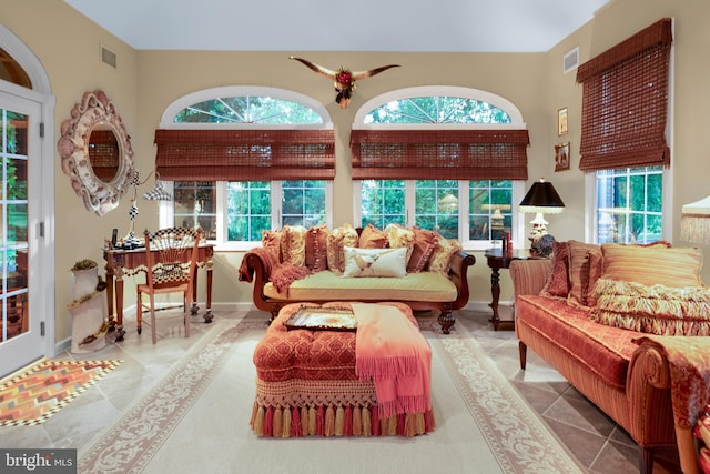 103 Marian Dr, Princeton Junction, NJ 08550 - living area featuring baseboards and tile patterned flooring
