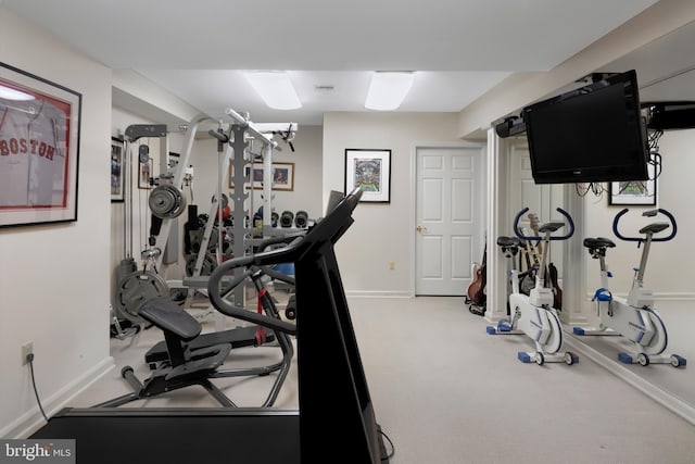 103 Marian Dr, Princeton Junction, NJ 08550 - exercise room featuring baseboards