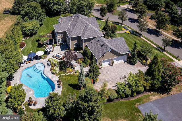 103 Marian Dr, Princeton Junction, NJ 08550 - view from above of property with a pool