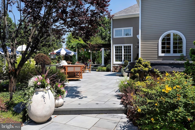 103 Marian Dr, Princeton Junction, NJ 08550 - view of patio / terrace featuring a pergola and outdoor dining area
