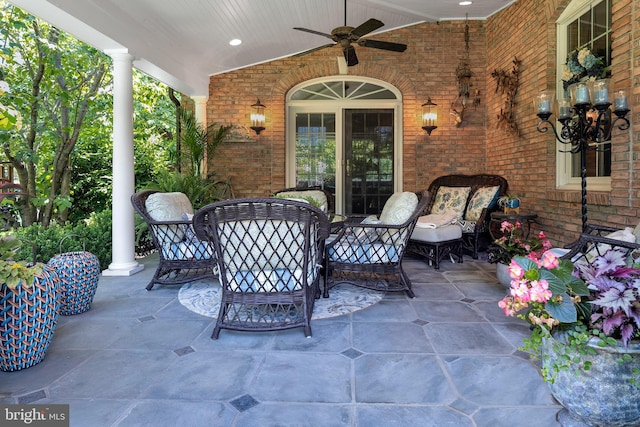 103 Marian Dr, Princeton Junction, NJ 08550 - view of patio with outdoor dining space and a ceiling fan