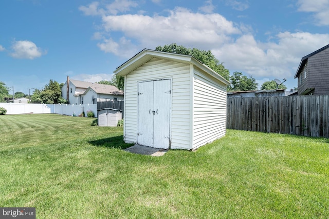 2301 Yellowstone Rd, Cinnaminson, NJ 08077 - view of shed with a fenced backyard