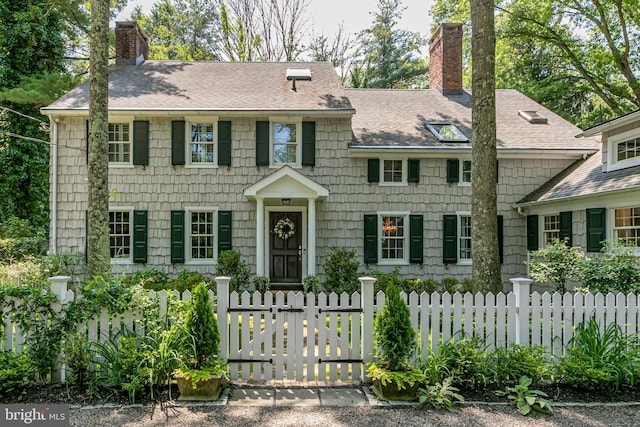 200 Hun Rd, Princeton, NJ 08540 - colonial inspired home featuring a chimney and roof with shingles