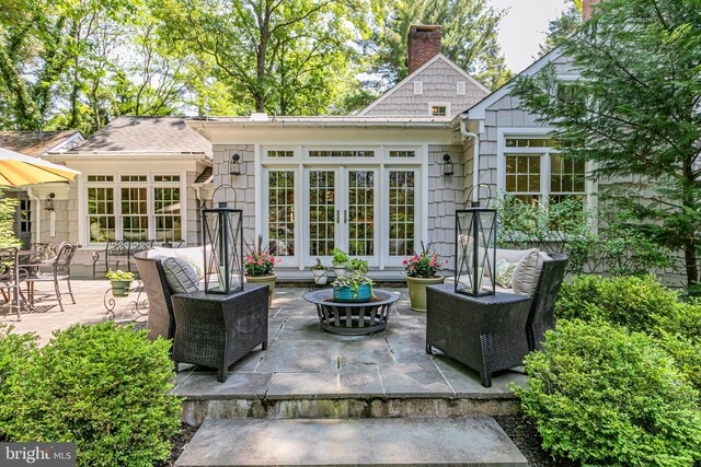 200 Hun Rd, Princeton, NJ 08540 - view of patio / terrace featuring french doors