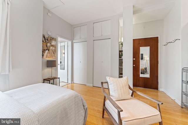 1822 15th St NW Unit 305, Washington, DC 20009 - bedroom with two closets and light wood finished floors