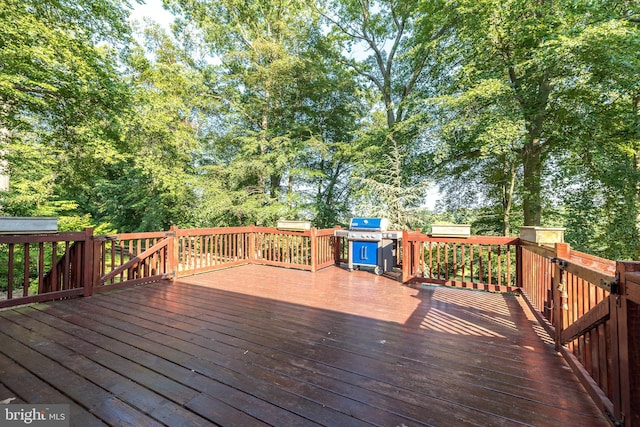 1901 Acorn Ln, Abington, PA 19001 - wooden terrace featuring area for grilling and view of scattered trees
