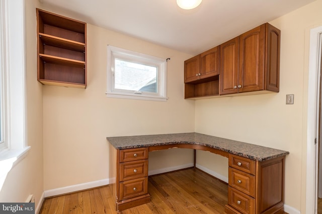 1901 Acorn Ln, Abington, PA 19001 - unfurnished office featuring built in desk, wood finished floors, and baseboards