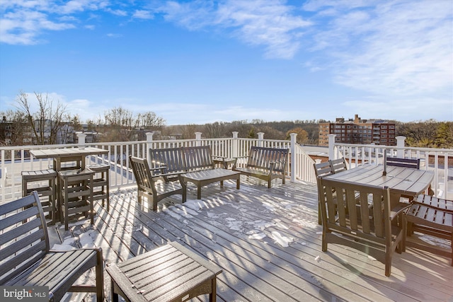 3900 Tunlaw Rd NW Unit 118, Washington, DC 20007 - wooden deck featuring outdoor dining area