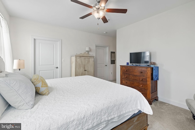 401 Bold Ruler Ct Unit 302, Havre De Grace, MD 21078 - bedroom with carpet flooring, baseboards, and ceiling fan