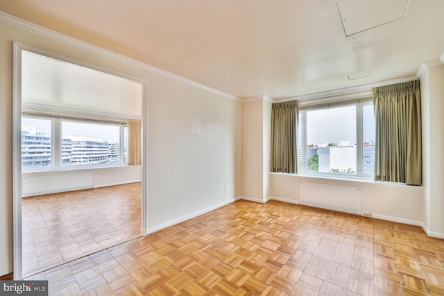 2475 Virginia Ave NW Unit 930, Washington, DC 20037 - empty room with radiator and crown molding