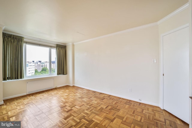 2475 Virginia Ave NW Unit 930, Washington, DC 20037 - unfurnished room featuring radiator heating unit and ornamental molding