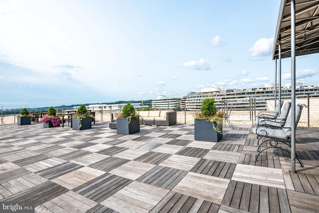 2475 Virginia Ave NW Unit 930, Washington, DC 20037 - wooden terrace featuring an outdoor living space