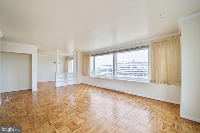 2475 Virginia Ave NW Unit 930, Washington, DC 20037 - unfurnished room with baseboards and ornamental molding