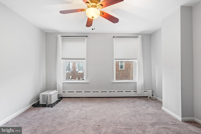 1238 Durfor St, Philadelphia, PA 19148 - carpeted empty room with a ceiling fan, baseboards, and baseboard heating