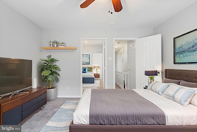 1238 Durfor St, Philadelphia, PA 19148 - bedroom featuring carpet, baseboards, and ceiling fan