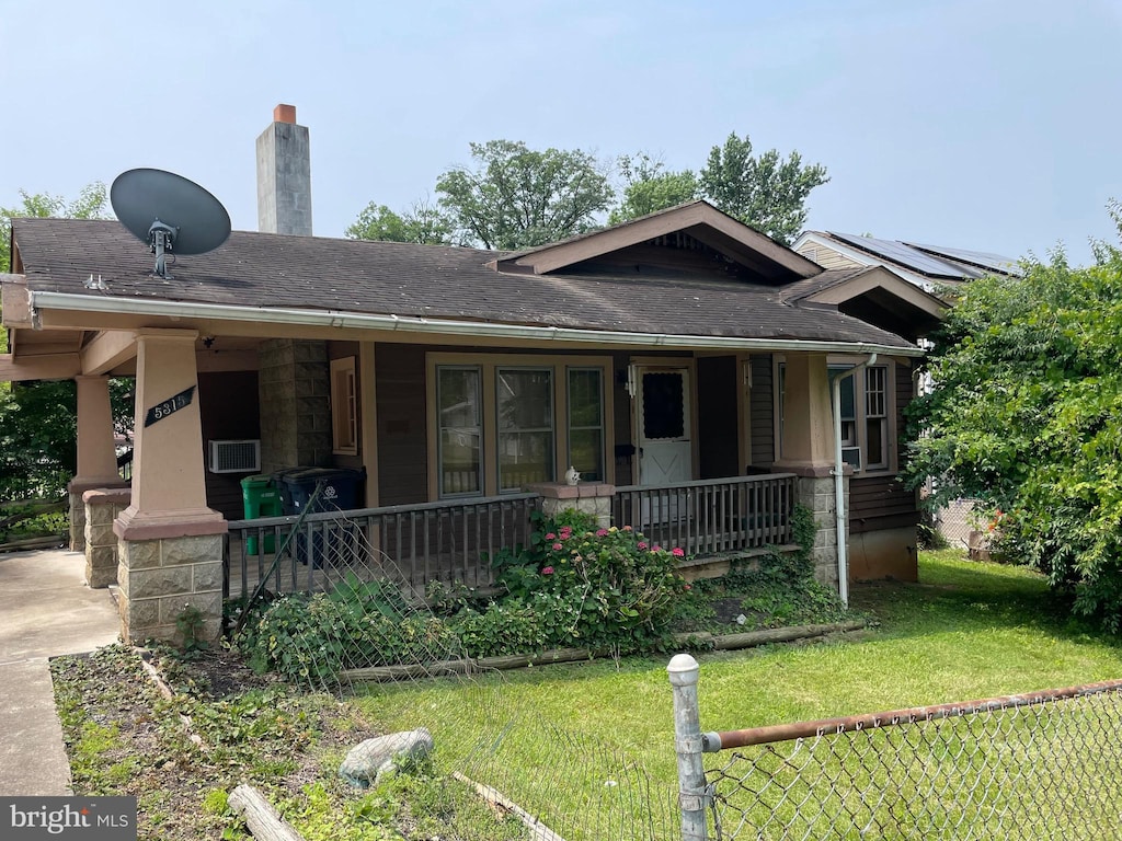 5315 Gallatin St, Hyattsville, MD 20781 - bungalow-style house featuring covered porch and a chimney