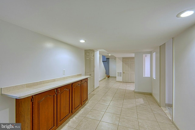 3820 Lorcom Ln, Arlington, VA 22207 - bar with light tile patterned floors and recessed lighting