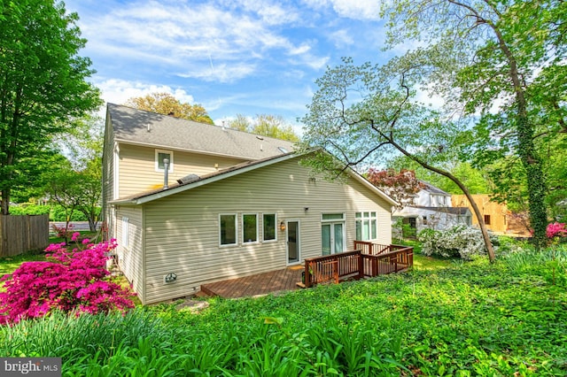 3820 Lorcom Ln, Arlington, VA 22207 - rear view of house with a deck
