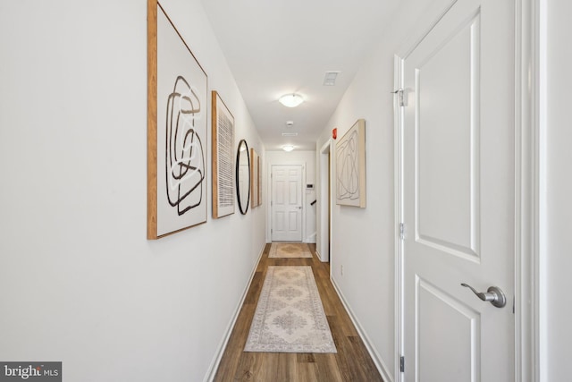 1807 Arch St Unit 21E, Norristown, PA 19401 - corridor with dark wood finished floors and baseboards
