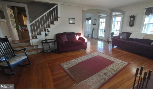 1620 Florence St, Williamsport, PA 17701 - living room with wood finished floors and stairs