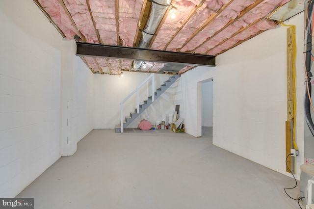 9708 Martinsburg Rd, Hedgesville, WV 25427 - unfinished basement with stairs