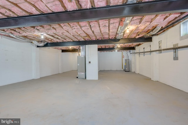 9708 Martinsburg Rd, Hedgesville, WV 25427 - unfinished basement featuring water heater and heating unit