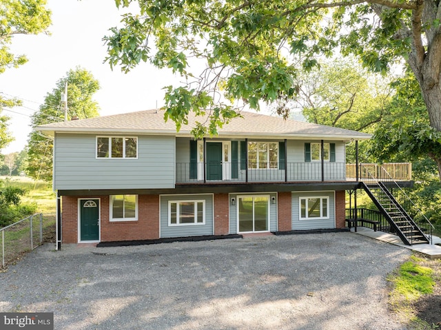 9708 Martinsburg Rd, Hedgesville, WV 25427 - view of front of property with stairway and brick siding