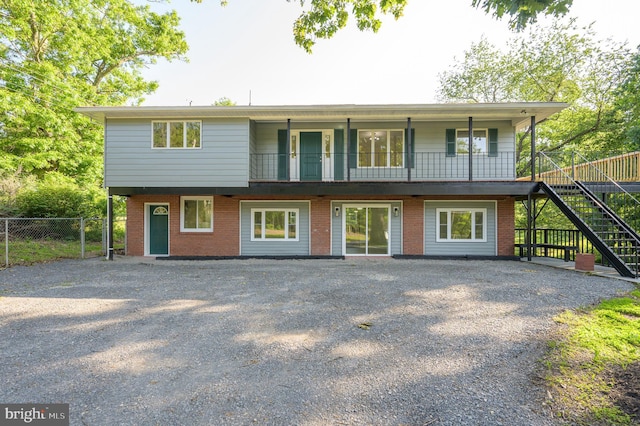 9708 Martinsburg Rd, Hedgesville, WV 25427 - view of front facade with stairs and brick siding