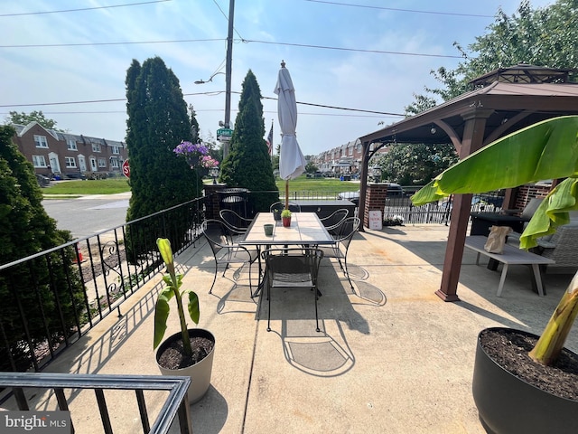 3438 Decatur St, Philadelphia, PA 19136 - view of patio / terrace featuring a gazebo and outdoor dining space