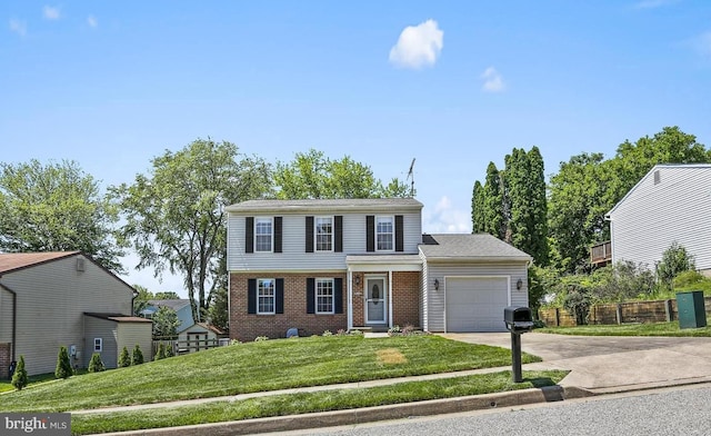 9416 Seven Courts Dr, Baltimore, MD 21236 - view of front of home featuring an attached garage, concrete driveway, and brick siding
