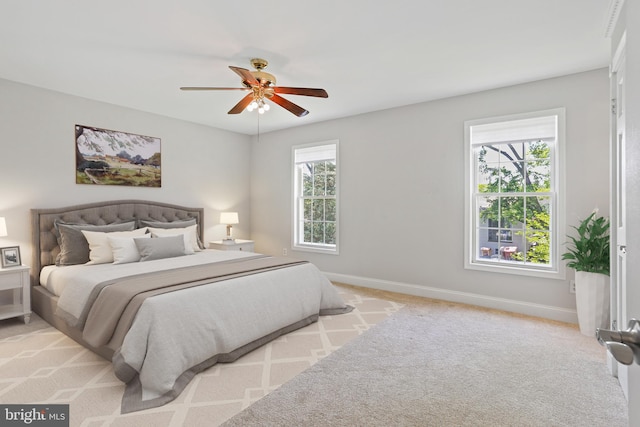 9416 Seven Courts Dr, Baltimore, MD 21236 - bedroom featuring baseboards, carpet flooring, and ceiling fan