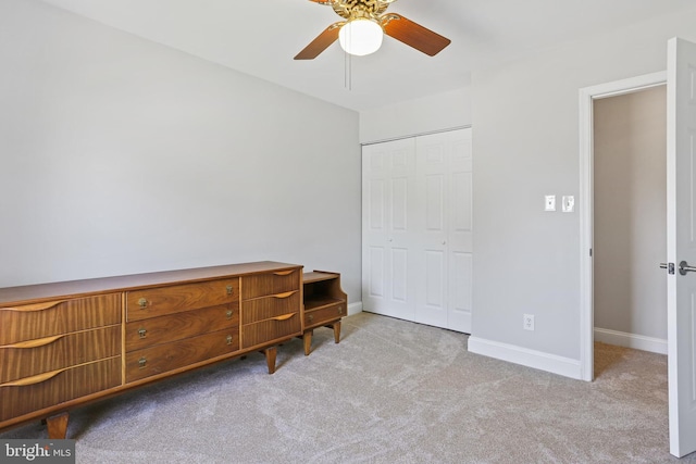 9416 Seven Courts Dr, Baltimore, MD 21236 - carpeted bedroom with a closet, baseboards, and a ceiling fan