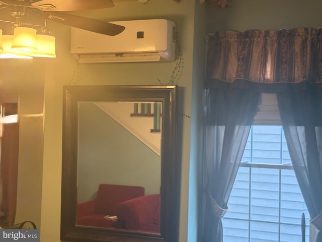 810 Locust St, Cambridge, MD 21613 - bathroom with a wall mounted air conditioner and ceiling fan