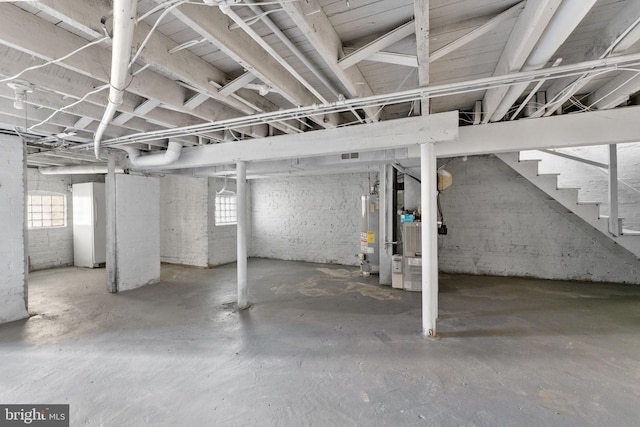 2808 Presstman St, Baltimore, MD 21216 - below grade area with gas water heater and stairway