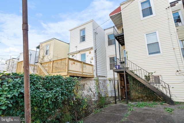 2808 Presstman St, Baltimore, MD 21216 - back of property featuring stairway