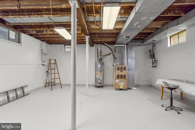 206 Mountain Rd, Linthicum Heights, MD 21090 - below grade area featuring gas water heater and heating unit