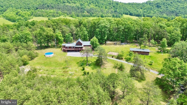 299 Valentine Acres Rd, Clearville, PA 15535 - aerial view of property and surrounding area with a forest