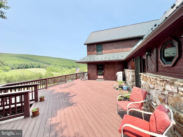 299 Valentine Acres Rd, Clearville, PA 15535 - wooden deck featuring a forest view
