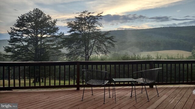 299 Valentine Acres Rd, Clearville, PA 15535 - wooden deck featuring a mountain view