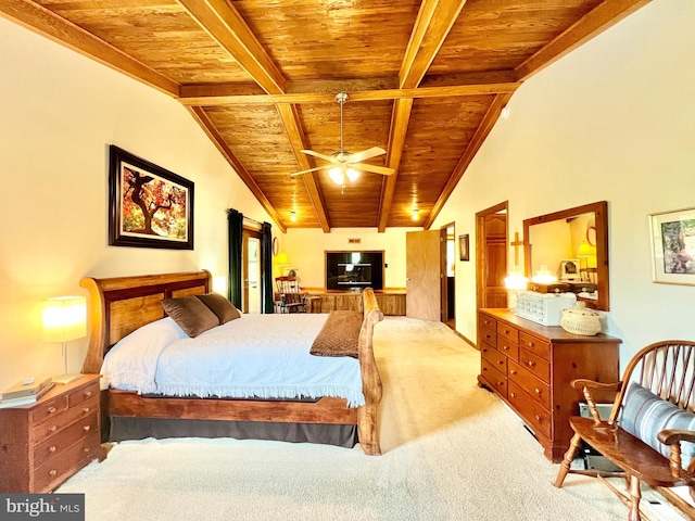 299 Valentine Acres Rd, Clearville, PA 15535 - bedroom with wooden ceiling and carpet floors